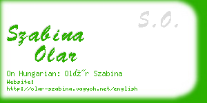 szabina olar business card